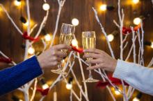 Cheers during new years eve party planning